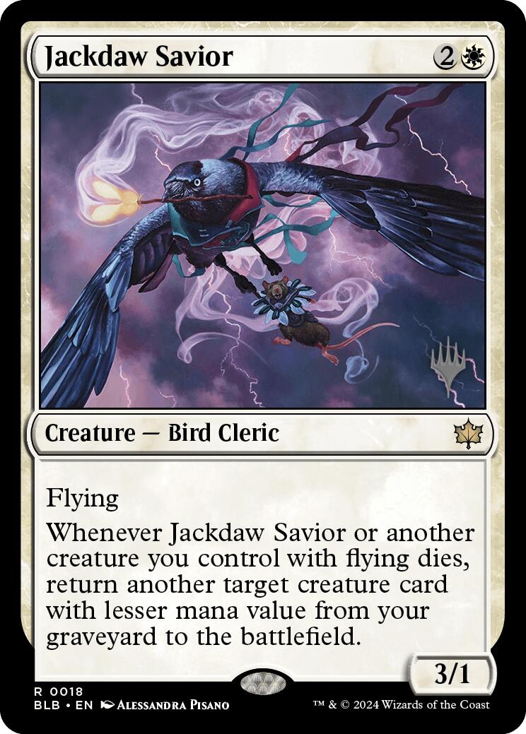 Jackdaw Savior (Promo Pack) [Bloomburrow Promos] | GrognardGamesBatavia