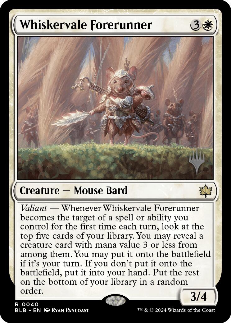 Whiskervale Forerunner (Promo Pack) [Bloomburrow Promos] | GrognardGamesBatavia