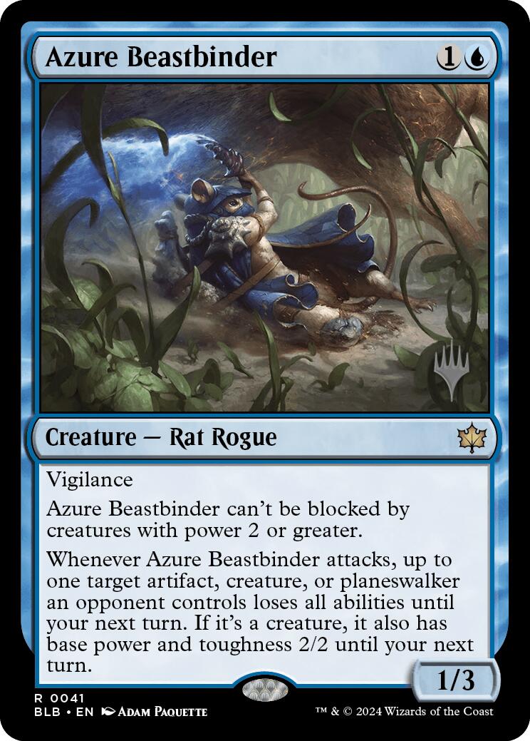 Azure Beastbinder (Promo Pack) [Bloomburrow Promos] | GrognardGamesBatavia