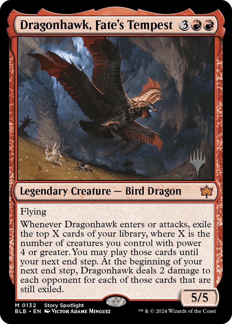 Dragonhawk, Fate's Tempest (Promo Pack) [Bloomburrow Promos] | GrognardGamesBatavia