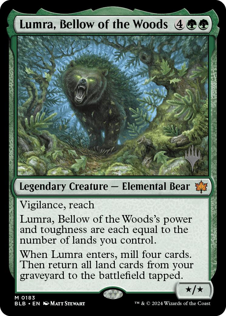 Lumra, Bellow of the Woods (Promo Pack) [Bloomburrow Promos] | GrognardGamesBatavia