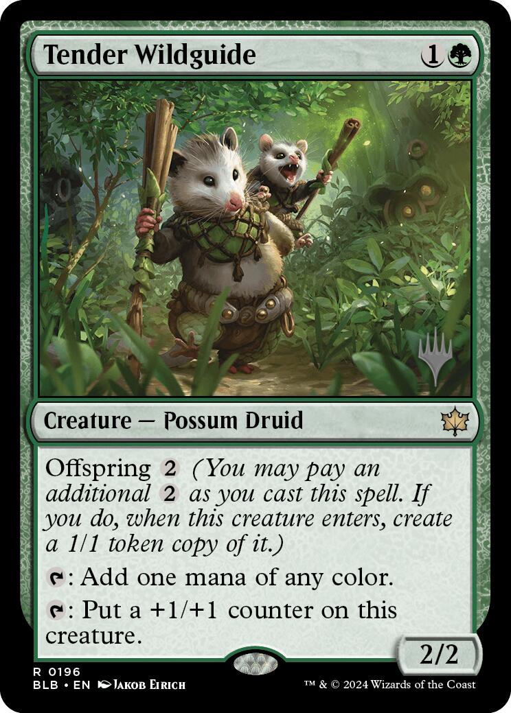 Tender Wildguide (Promo Pack) [Bloomburrow Promos] | GrognardGamesBatavia