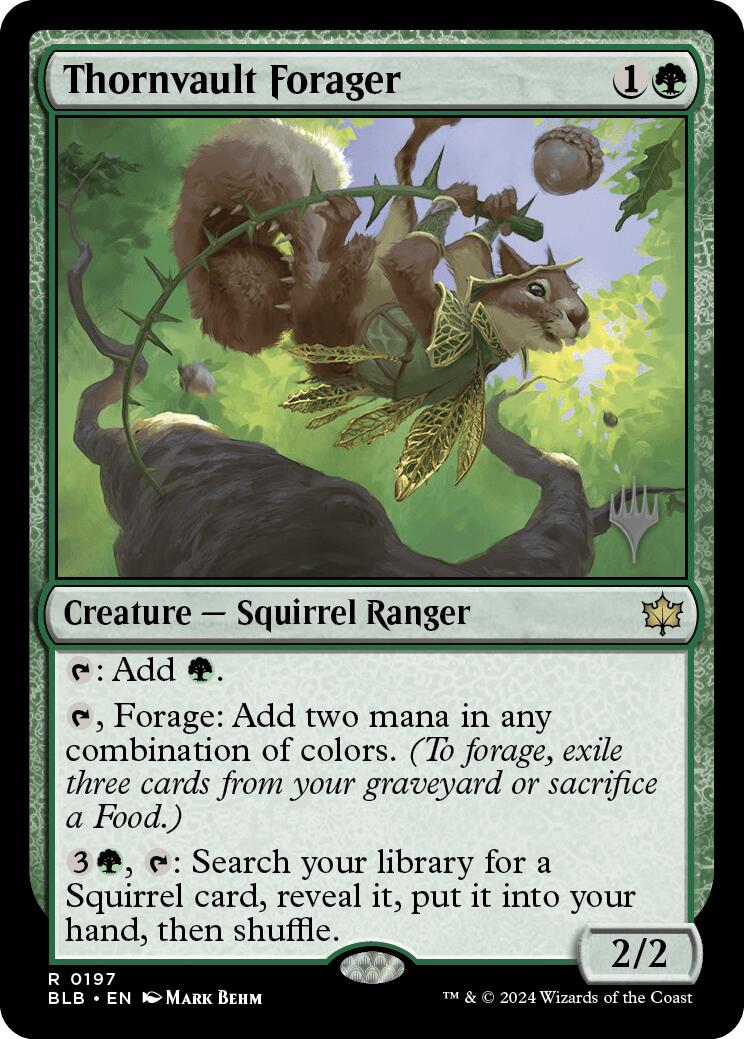 Thornvault Forager (Promo Pack) [Bloomburrow Promos] | GrognardGamesBatavia