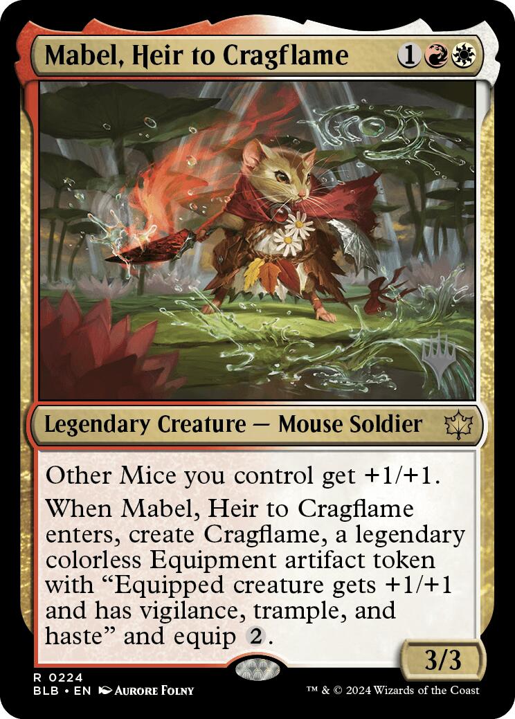 Mabel, Heir to Cragflame (Promo Pack) [Bloomburrow Promos] | GrognardGamesBatavia