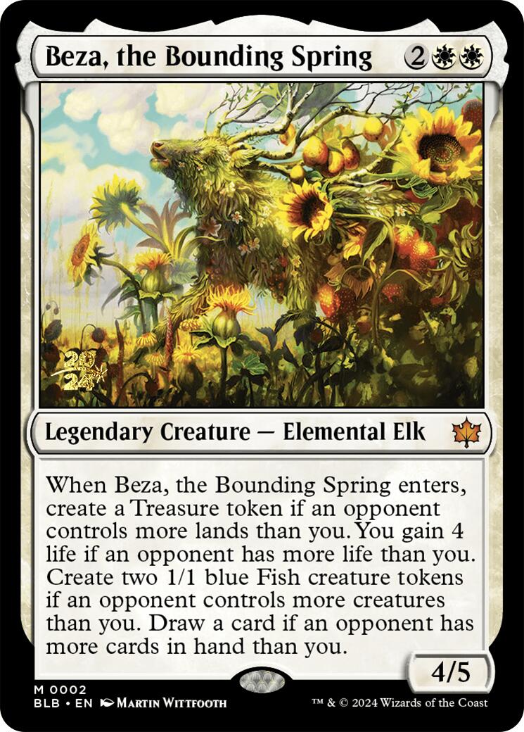 Beza, the Bounding Spring [Bloomburrow Prerelease Promos] | GrognardGamesBatavia