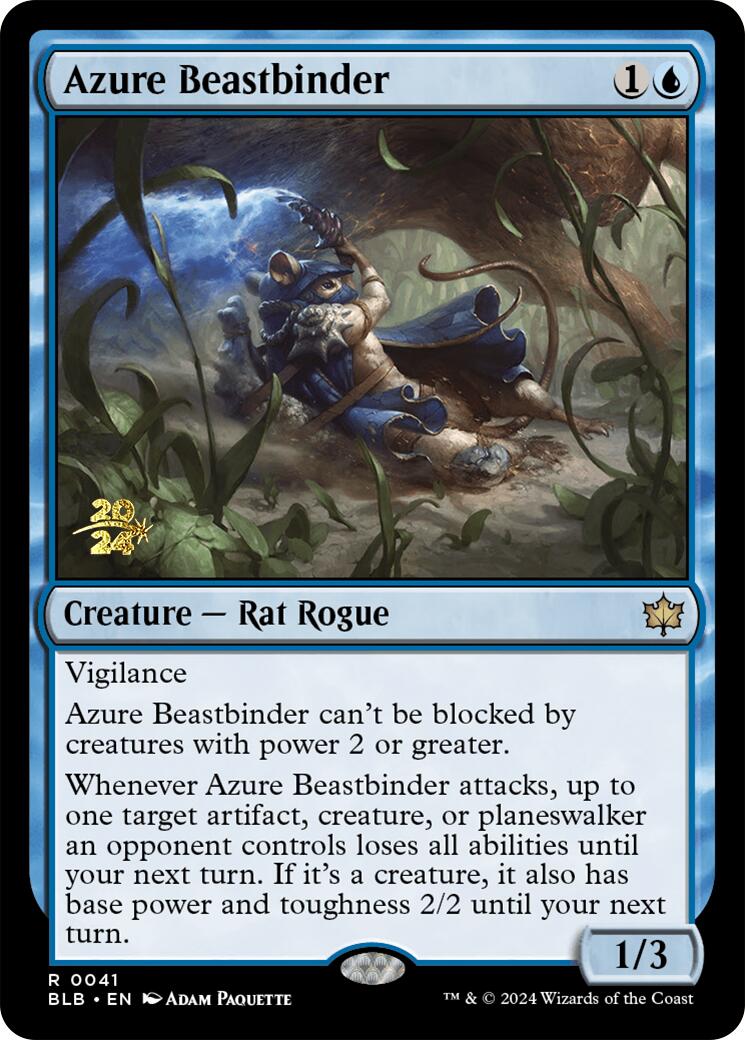 Azure Beastbinder [Bloomburrow Prerelease Promos] | GrognardGamesBatavia