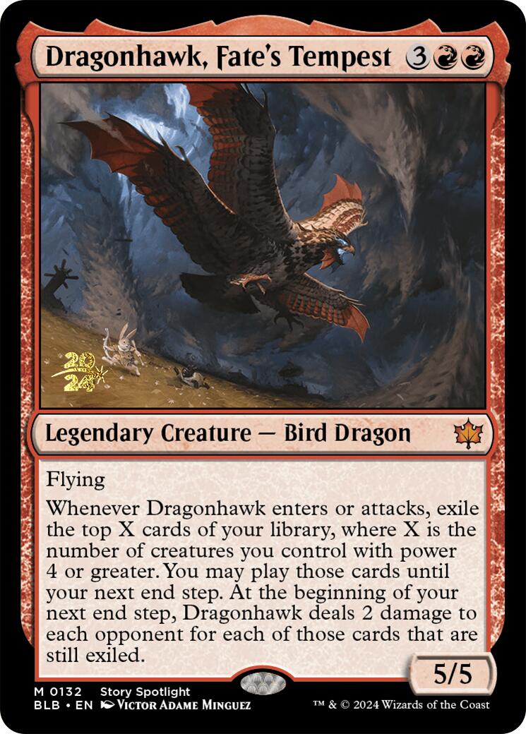 Dragonhawk, Fate's Tempest [Bloomburrow Prerelease Promos] | GrognardGamesBatavia