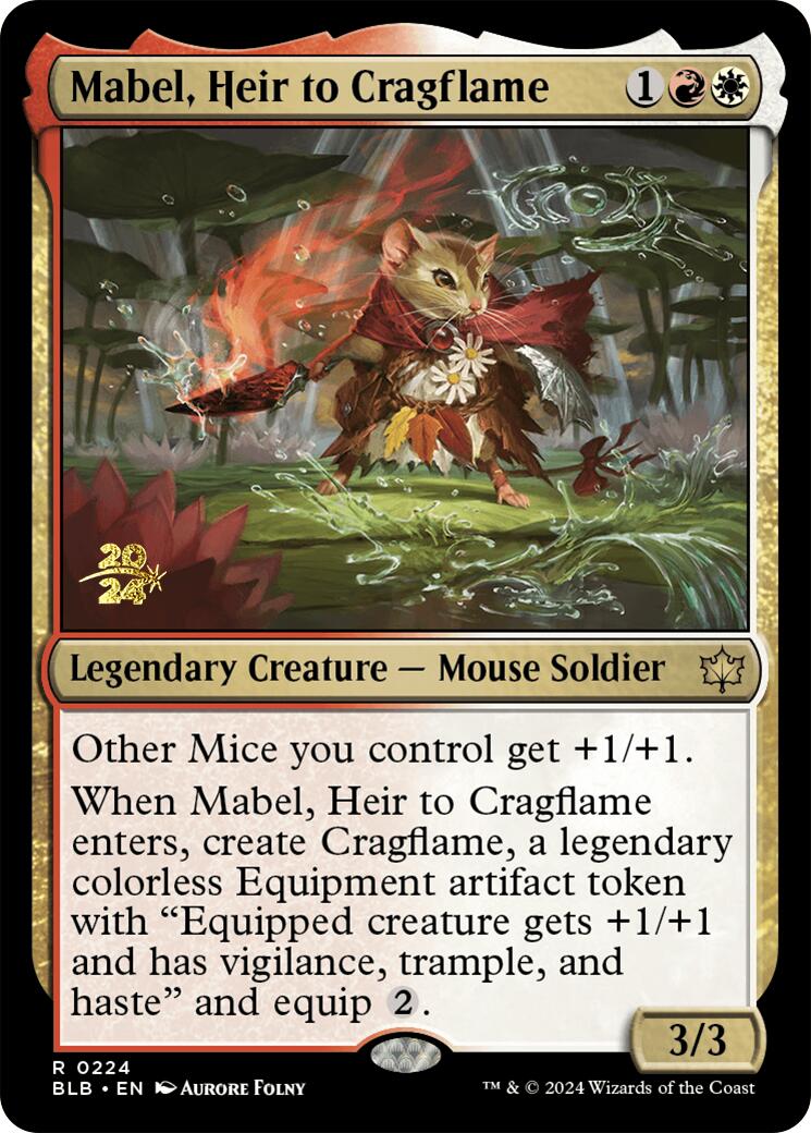 Mabel, Heir to Cragflame [Bloomburrow Prerelease Promos] | GrognardGamesBatavia