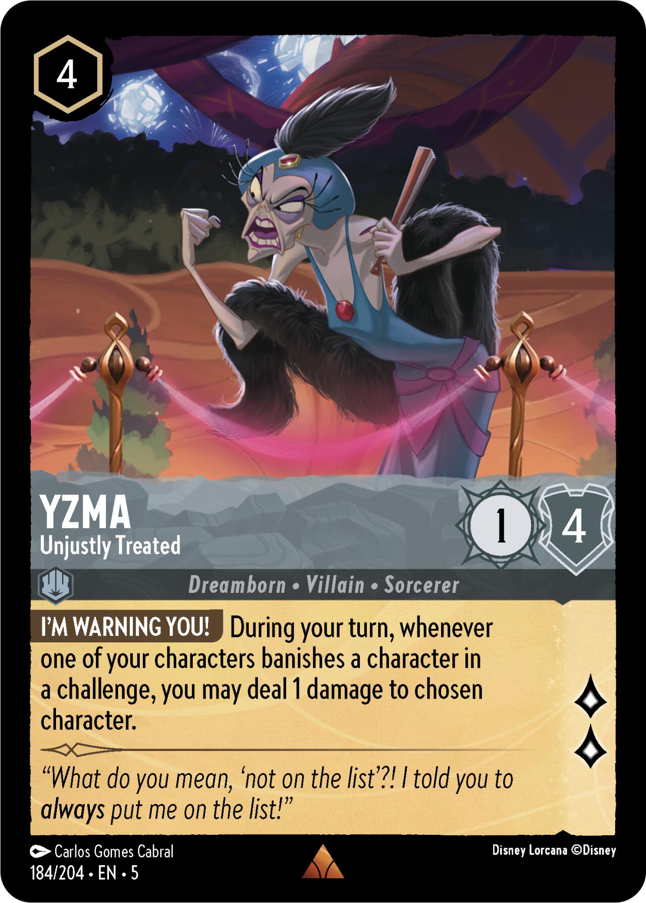 Yzma - Unjustly Treated (184/204) [Shimmering Skies] | GrognardGamesBatavia