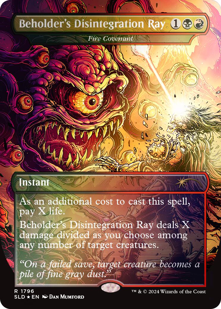 Beholder's Disintegration Ray - Fire Covenant (Rainbow Foil) [Secret Lair Drop Series] | GrognardGamesBatavia