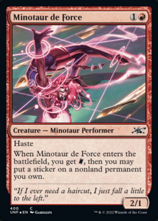 Minotaur de Force (Galaxy Foil) [Unfinity] | GrognardGamesBatavia