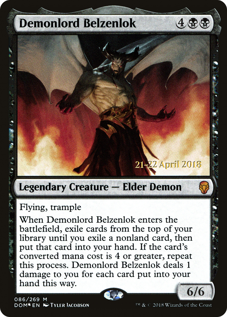 Demonlord Belzenlok [Dominaria Prerelease Promos] | GrognardGamesBatavia