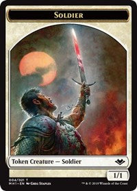Soldier (004) // Serra the Benevolent Emblem (020) Double-Sided Token [Modern Horizons Tokens] | GrognardGamesBatavia