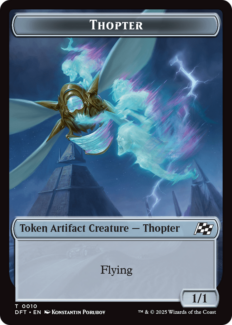 Cat // Thopter (0010) Double-Sided Token [Aetherdrift Tokens] | GrognardGamesBatavia