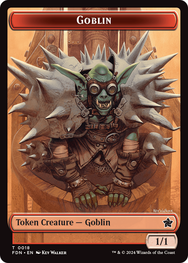 Goblin // Treasure Double-Sided Token [Foundations Tokens] | GrognardGamesBatavia