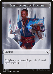 Treasure (21) // Teferi Akosa of Zhalfir Emblem Double-Sided Token [March of the Machine Tokens] | GrognardGamesBatavia