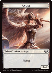 Angel // Glimmer Double-Sided Token [Duskmourn: House of Horror Commander Tokens] | GrognardGamesBatavia