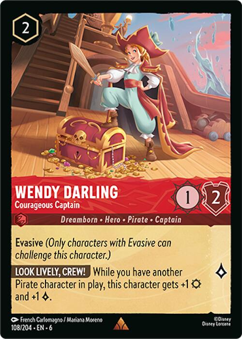 Wendy Darling - Courageous Captain (108/204) [Azurite Sea] | GrognardGamesBatavia