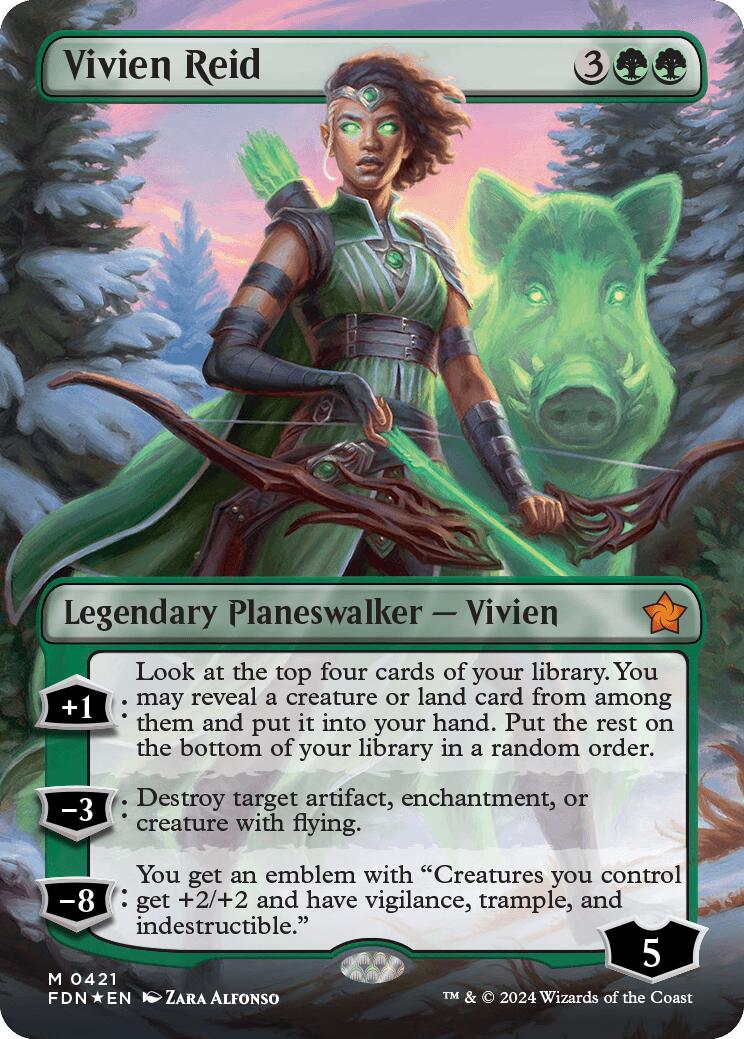 Vivien Reid (Borderless) (Mana Foil) [Foundations] | GrognardGamesBatavia