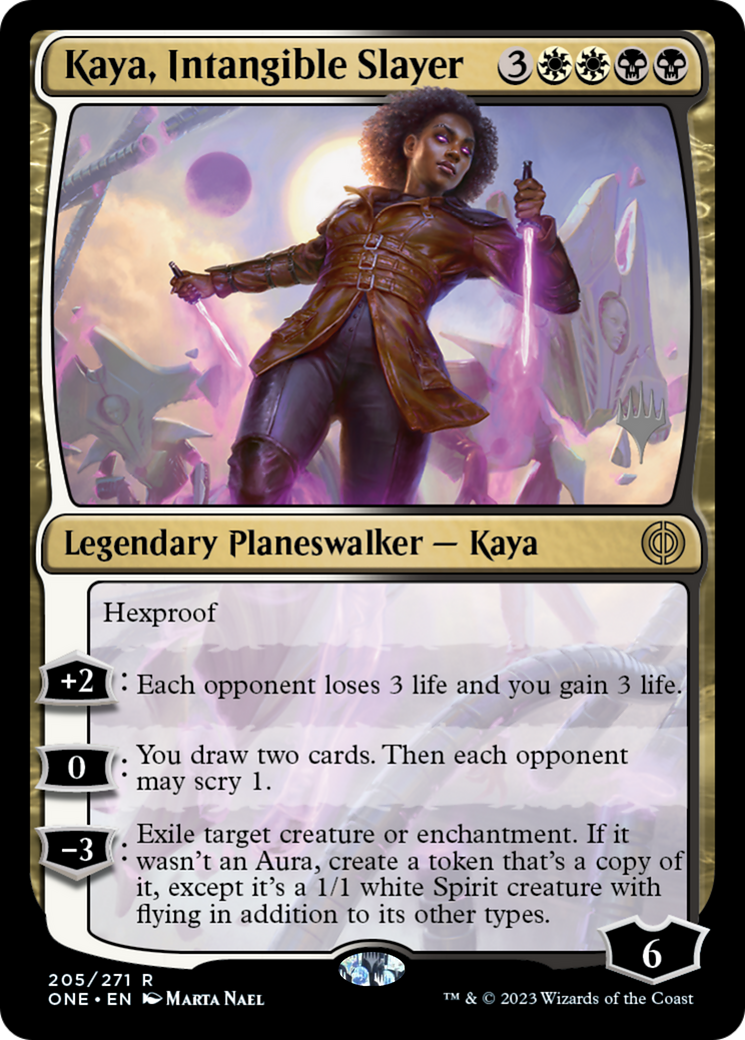 Kaya, Intangible Slayer (Promo Pack) [Phyrexia: All Will Be One Promos] | GrognardGamesBatavia