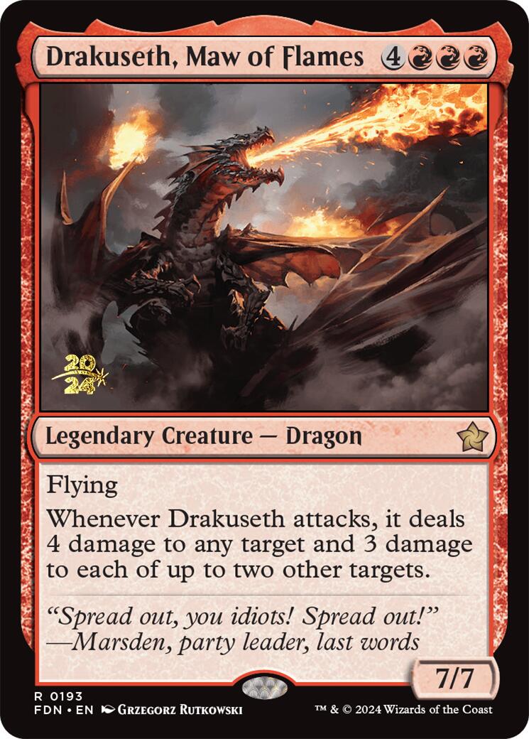 Drakuseth, Maw of Flames [Foundations Prerelease Promos] | GrognardGamesBatavia