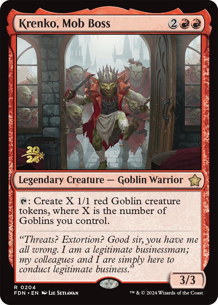 Krenko, Mob Boss [Foundations Prerelease Promos] | GrognardGamesBatavia