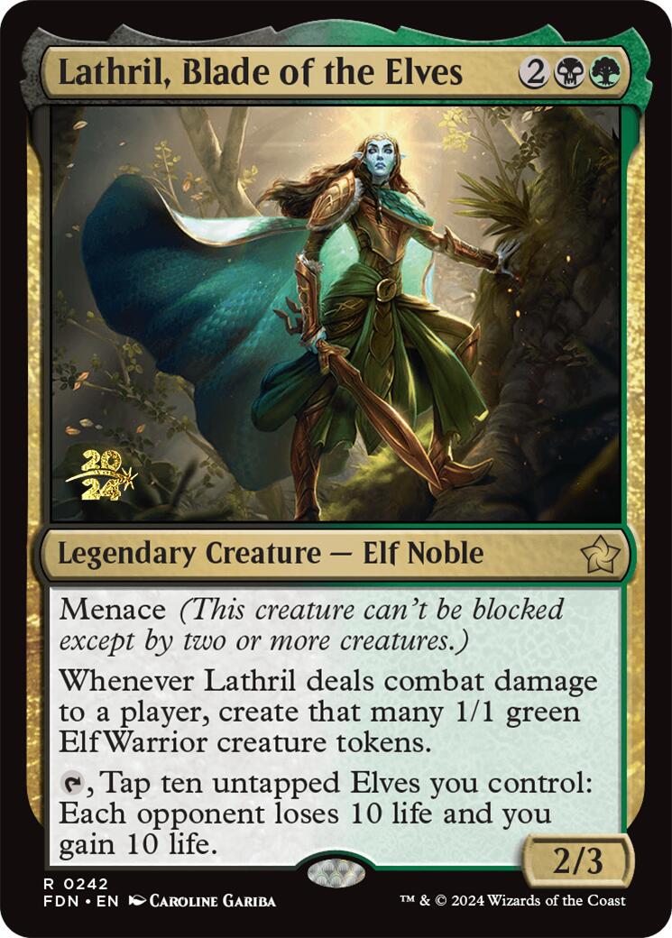 Lathril, Blade of the Elves [Foundations Prerelease Promos] | GrognardGamesBatavia