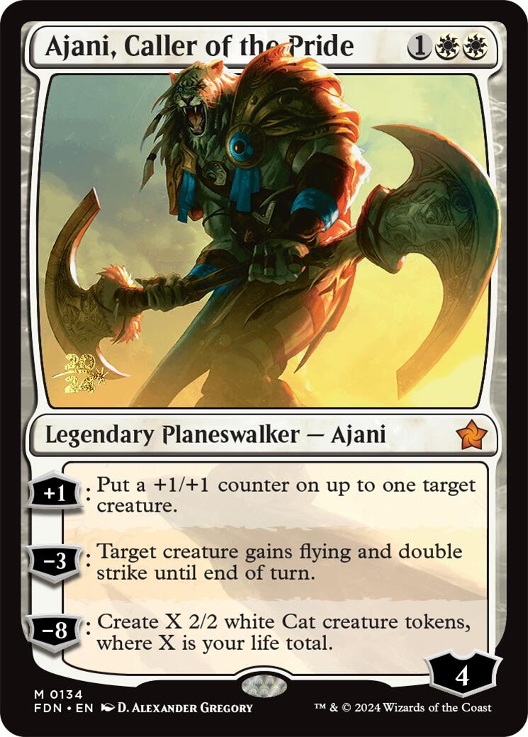 Ajani, Caller of the Pride [Foundations Prerelease Promos] | GrognardGamesBatavia