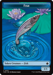 Faerie // Fish Doubled-Sided Token [Foundations Tokens] | GrognardGamesBatavia