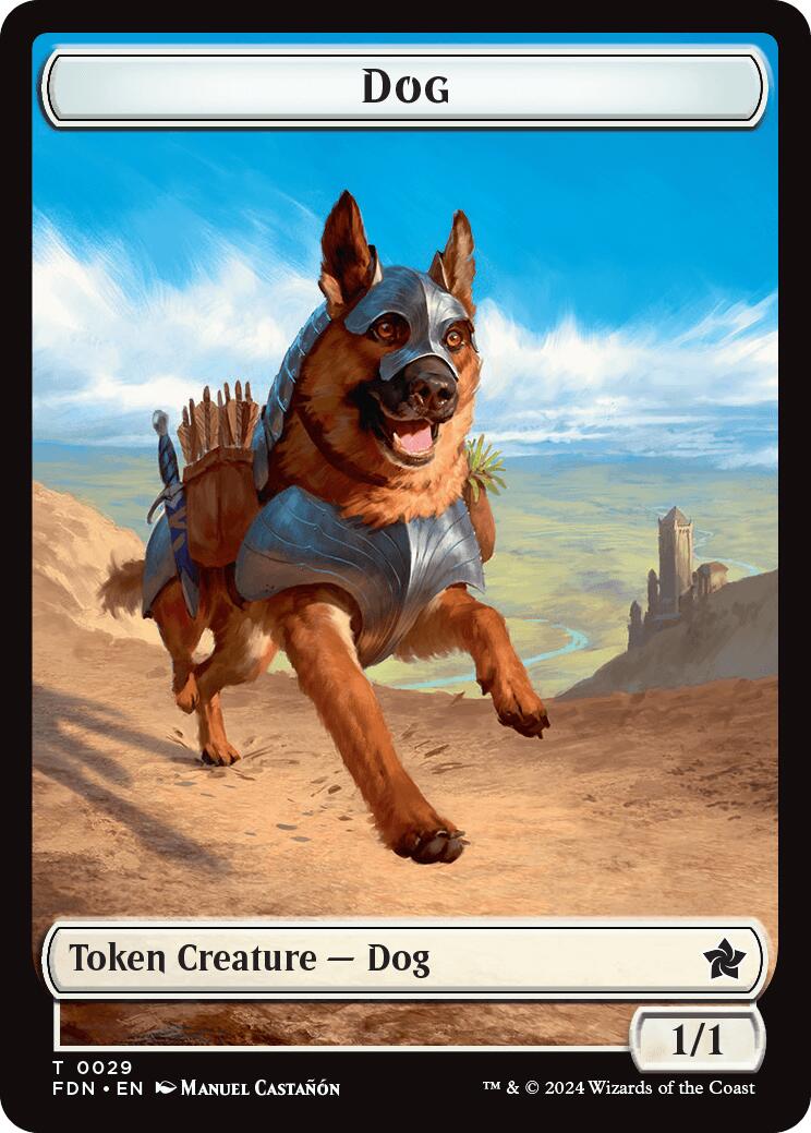 Dog // Beast (0033) Double-Sided Token [Foundations Tokens] | GrognardGamesBatavia