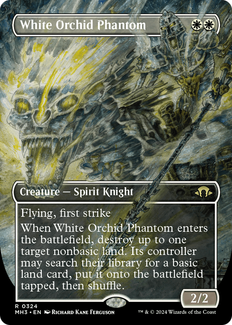 White Orchid Phantom (Borderless) [Modern Horizons 3] | GrognardGamesBatavia