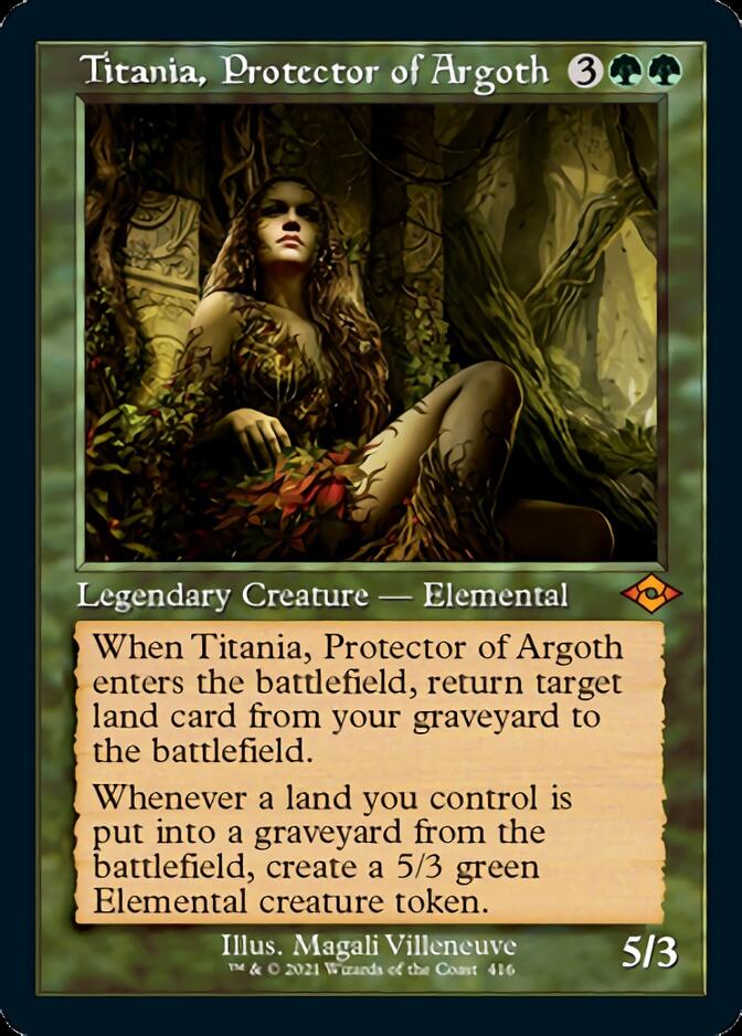 Titania, Protector of Argoth (Retro Foil Etched) [Modern Horizons 2] | GrognardGamesBatavia