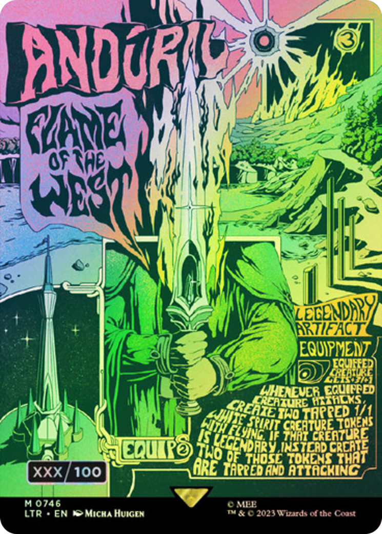 Anduril, Flame of the West (Borderless Poster) (Serialized) [The Lord of the Rings: Tales of Middle-Earth] | GrognardGamesBatavia