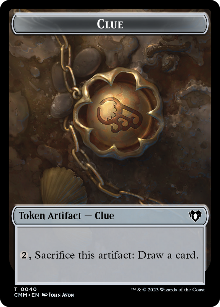 Clue // Construct (0041) Double-Sided Token [Commander Masters Tokens] | GrognardGamesBatavia