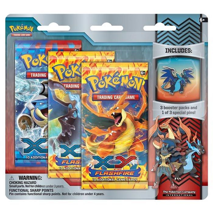 Mega Evolution Collector's Pin - 3-Pack Blister (Mega Charizard X) | GrognardGamesBatavia