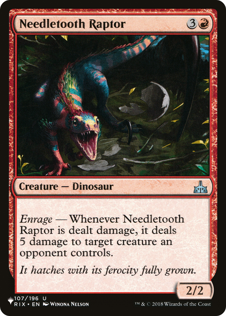 Needletooth Raptor [The List Reprints] | GrognardGamesBatavia