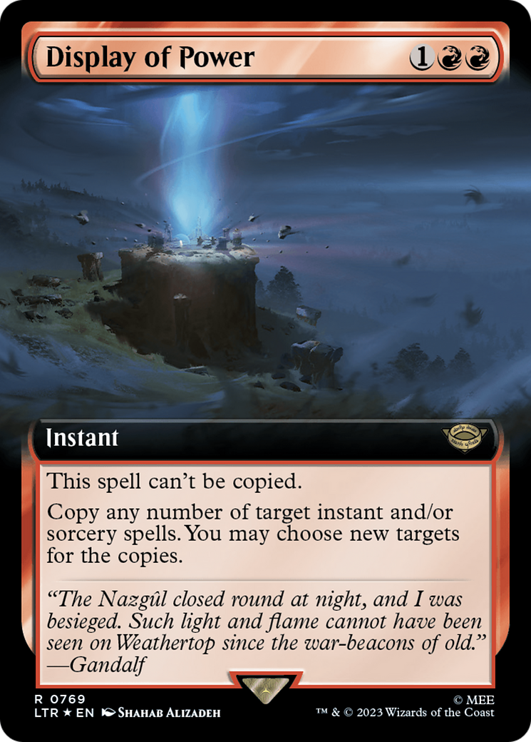 Display of Power (Extended Art) (Surge Foil) [The Lord of the Rings: Tales of Middle-Earth] | GrognardGamesBatavia