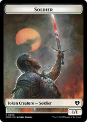 Soldier (0009) // Daretti, Scrap Savant Emblem Double-Sided Token [Commander Masters Tokens] | GrognardGamesBatavia