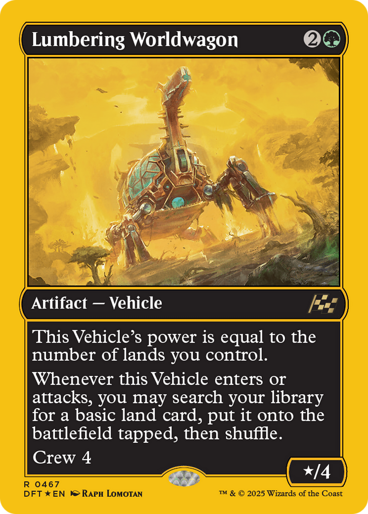 Lumbering Worldwagon (First-Place Foil) [Aetherdrift] | GrognardGamesBatavia