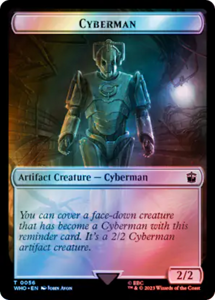 Alien // Cyberman Double-Sided Token (Surge Foil) [Doctor Who Tokens] | GrognardGamesBatavia