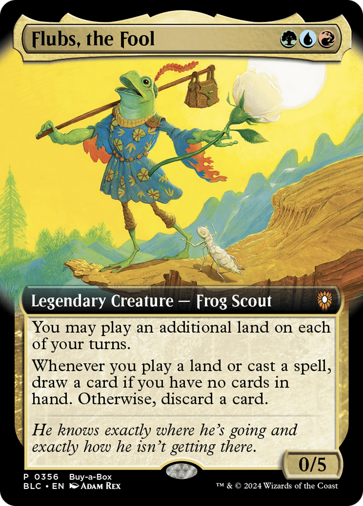 Flubs, the Fool (Buy-A-Box) (Extended Art) [Bloomburrow Promos] | GrognardGamesBatavia