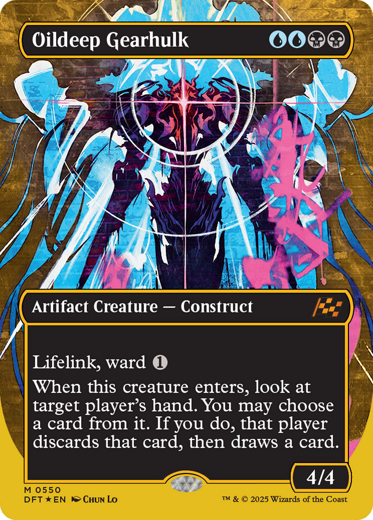 Oildeep Gearhulk (Borderless) (First-Place Foil) [Aetherdrift] | GrognardGamesBatavia