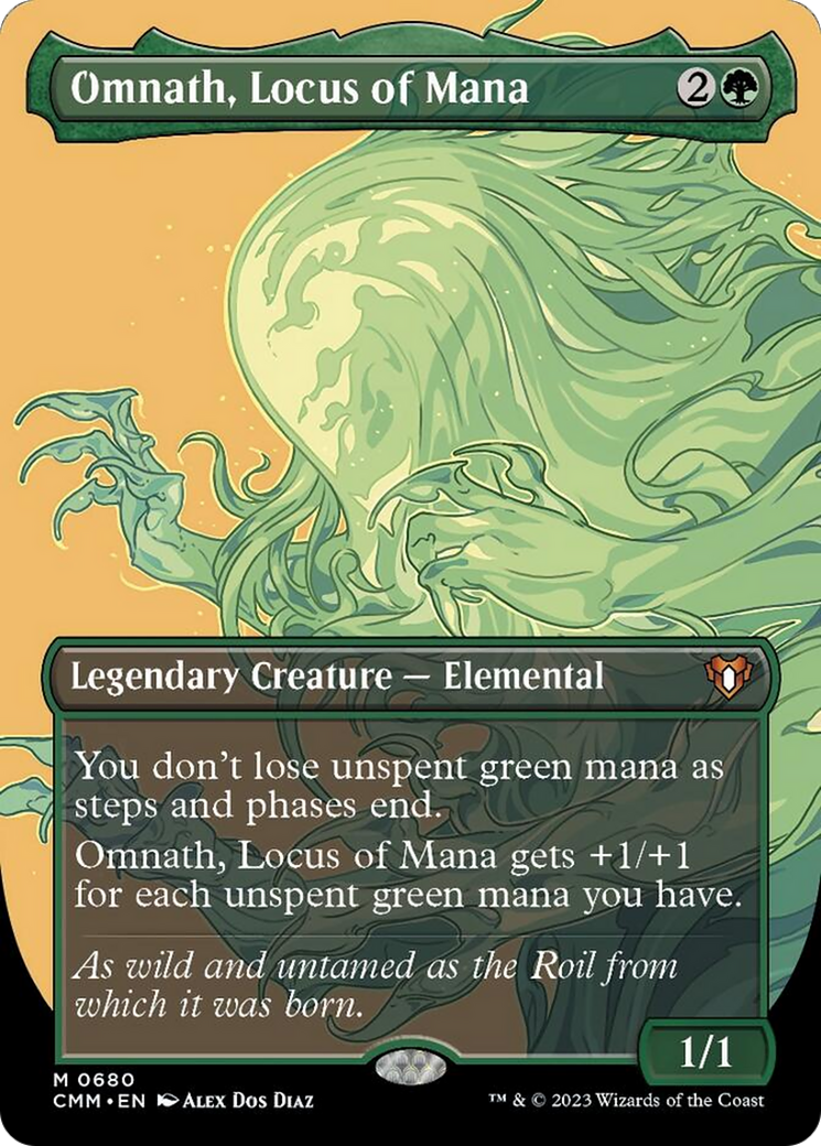 Omnath, Locus of Mana (Borderless Profile) [Commander Masters] | GrognardGamesBatavia