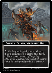 Bounty: Eriana, Wrecking Ball // Bounty Rules Double-Sided Token [Outlaws of Thunder Junction Commander Tokens] | GrognardGamesBatavia