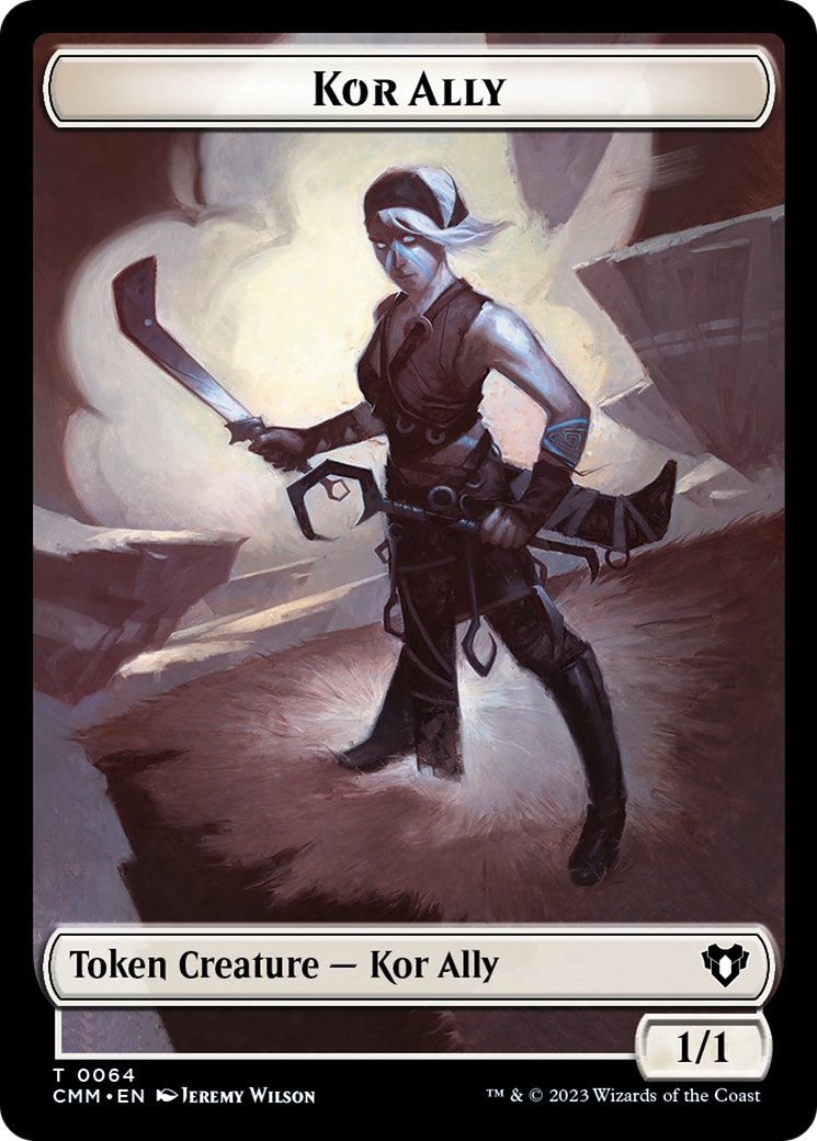 Wall // Kor Ally Double-Sided Token [Commander Masters Tokens] | GrognardGamesBatavia