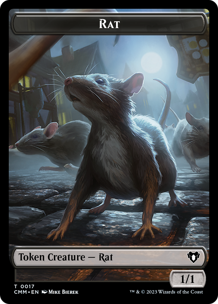 Eldrazi Spawn // Rat Double-Sided Token [Commander Masters Tokens] | GrognardGamesBatavia