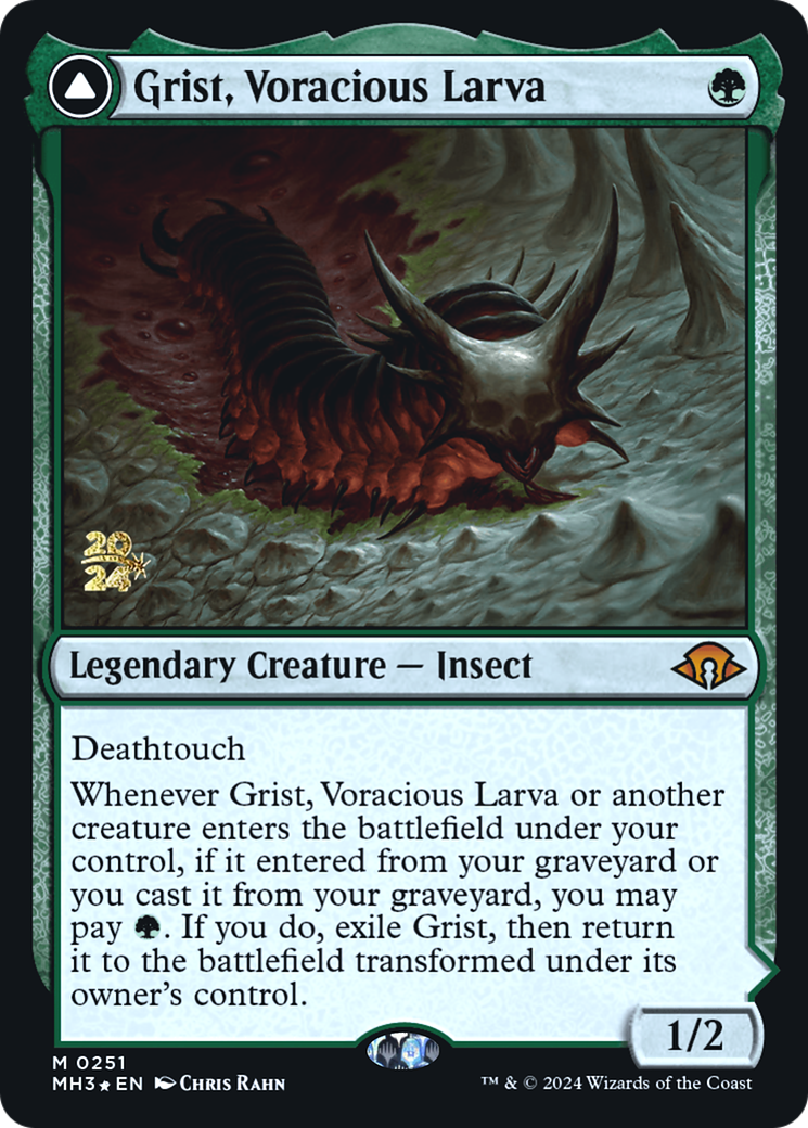 Grist, Voracious Larva [Modern Horizons 3 Prerelease Promos] | GrognardGamesBatavia