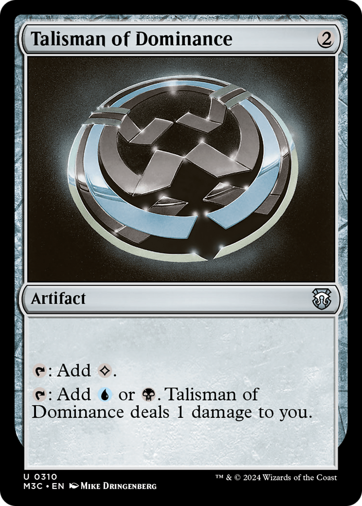 Talisman of Dominance (Ripple Foil) [Modern Horizons 3 Commander] | GrognardGamesBatavia