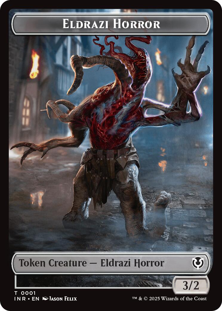 Eldrazi Horror // Human Soldier (0003) Double-Sided Token [Innistrad Remastered Tokens] | GrognardGamesBatavia