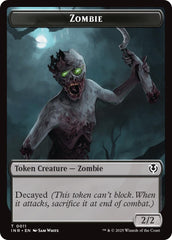 Zombie (0011) // Zombie (0012) Double-Sided Token [Innistrad Remastered Tokens] | GrognardGamesBatavia